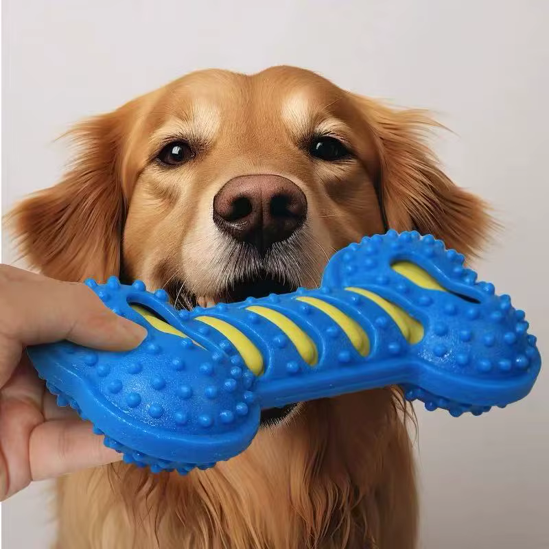 Pet Dog Chew Toys Rubber Bone Toy Bite Resistant Puppy Interactive Stick Puppy Chewing Toy Squeaky Interactive Dog Toys — image 6