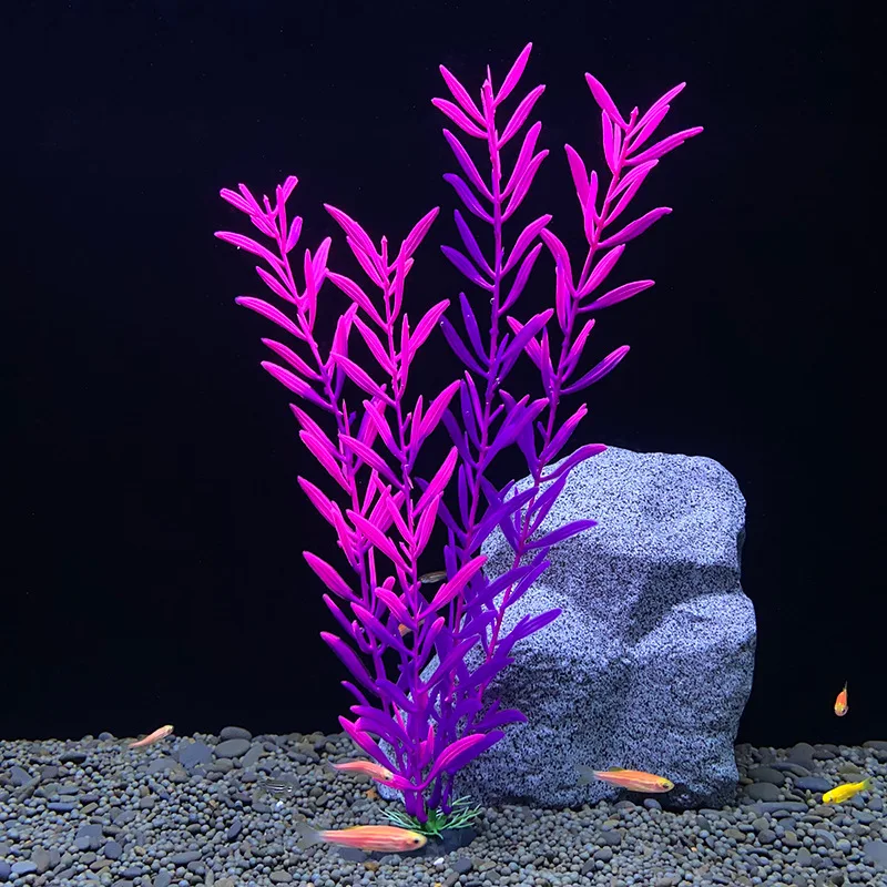 Plantas artificiales decorativas para acuario, paisajismo para pecera, adornos de pasto acuático, plantas acuáticas simuladas — imagen 1