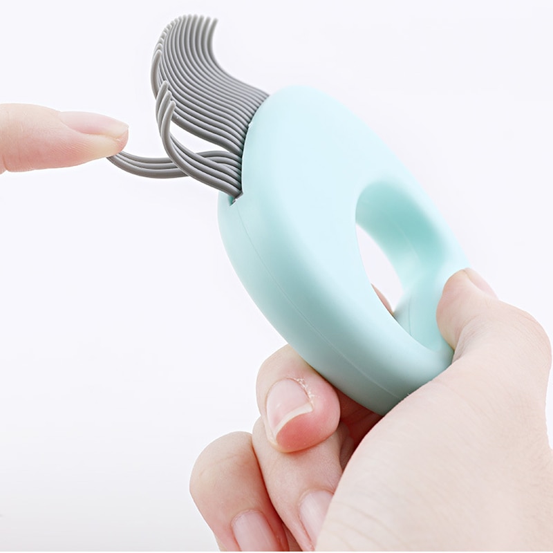 Elastic Soft Needle Comb Pet Hair Removal Massaging Shell Comb Cat Massage Brush Kitten Grooming Shedding Tools Bathing Supplies — image 7