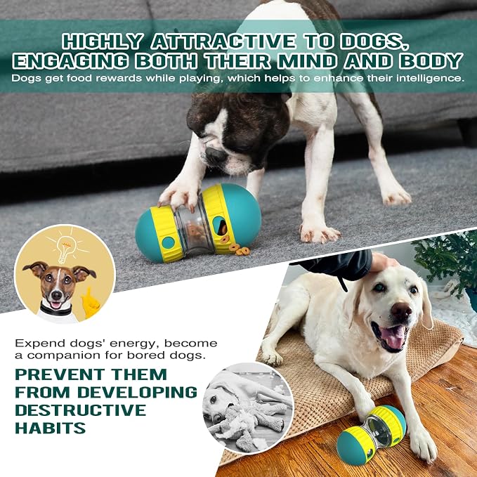 Adjustable Dog Puzzle Toy Treat Dispensing Ball, Tough Slow Feeder And Interactive Training Enrichment Toy — image 5