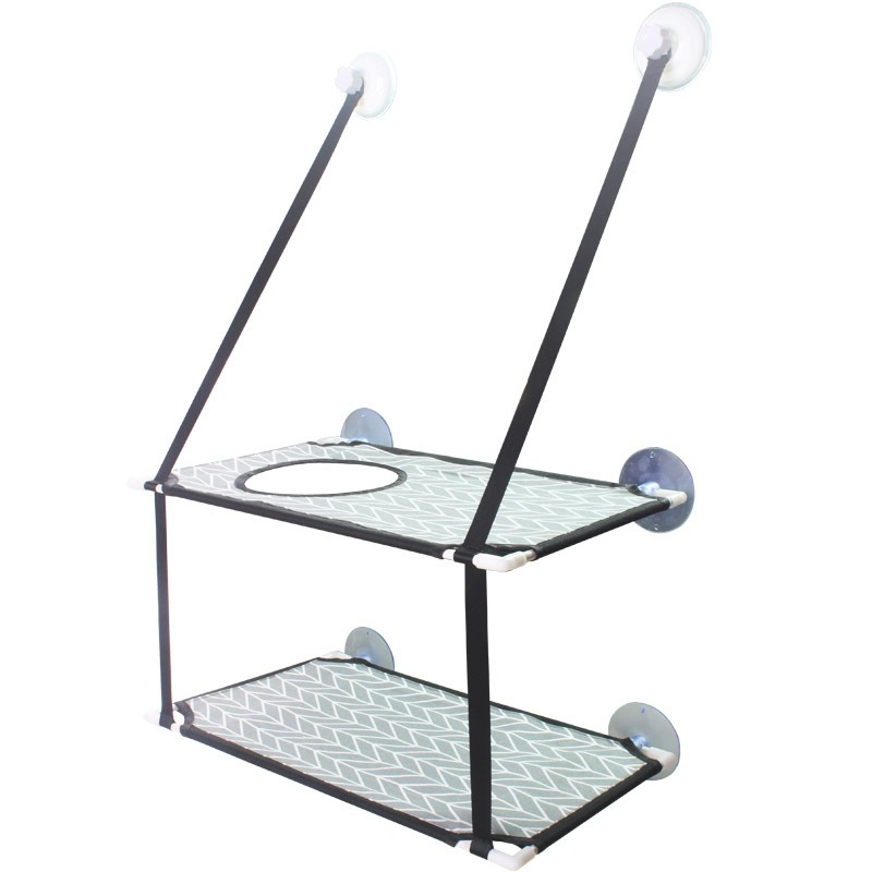 Cesta colgante para gatos tipo succión de doble capa, nido colgante, cama para gatos, ventana, balcón, hamaca para mascotas — imagen 1