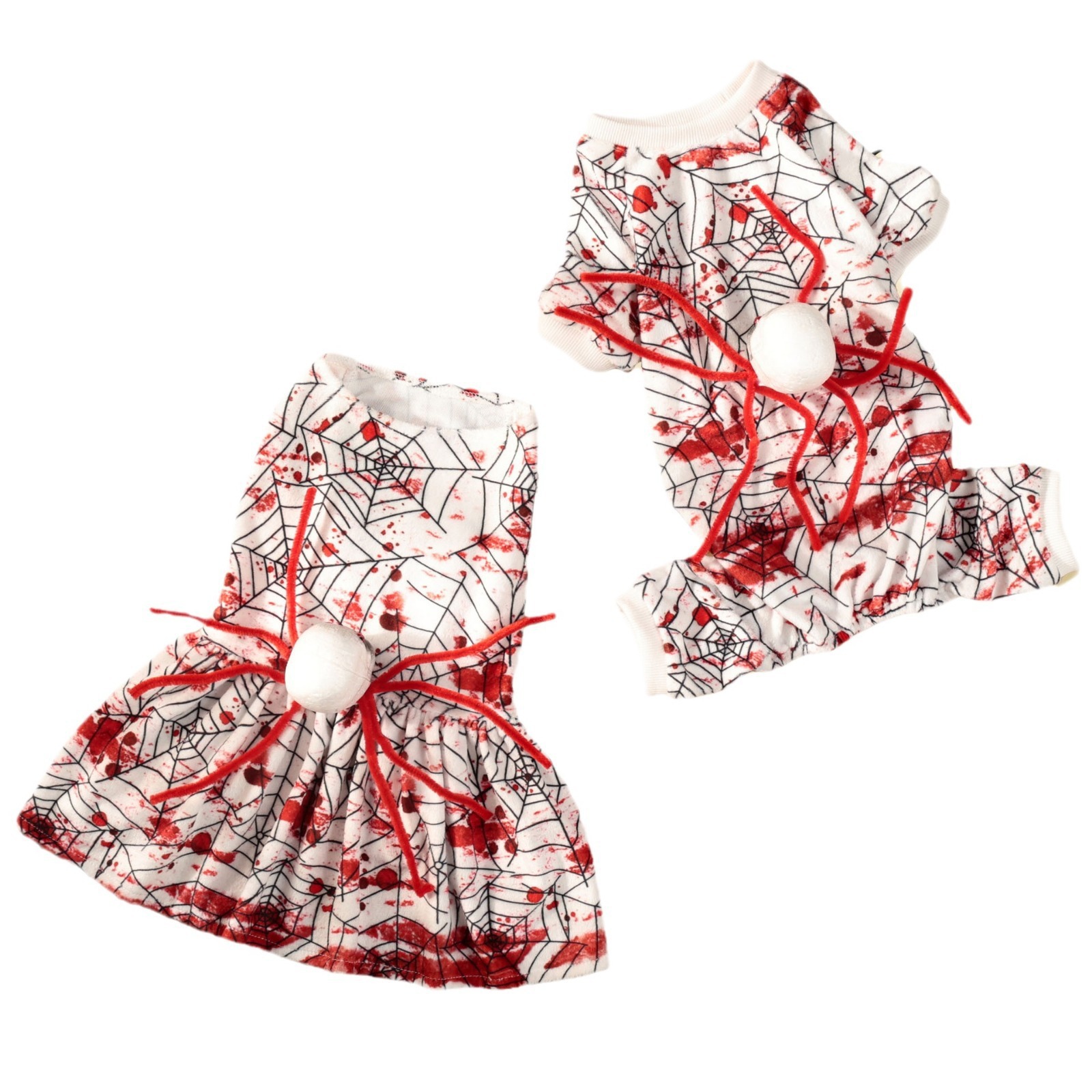 New Halloween Pet Dog Dress Four-Legged Costume Bloody Spider Design for Small Dogs — image 6