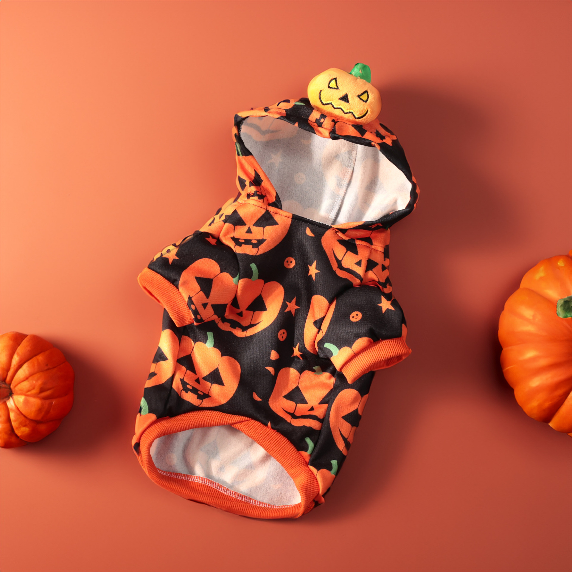 Halloween Pet Dog Clothes Cat Dog Halloween Pumpkin Hoodie Sweatshirt for Medium and Small Dogs Teddy — image 7