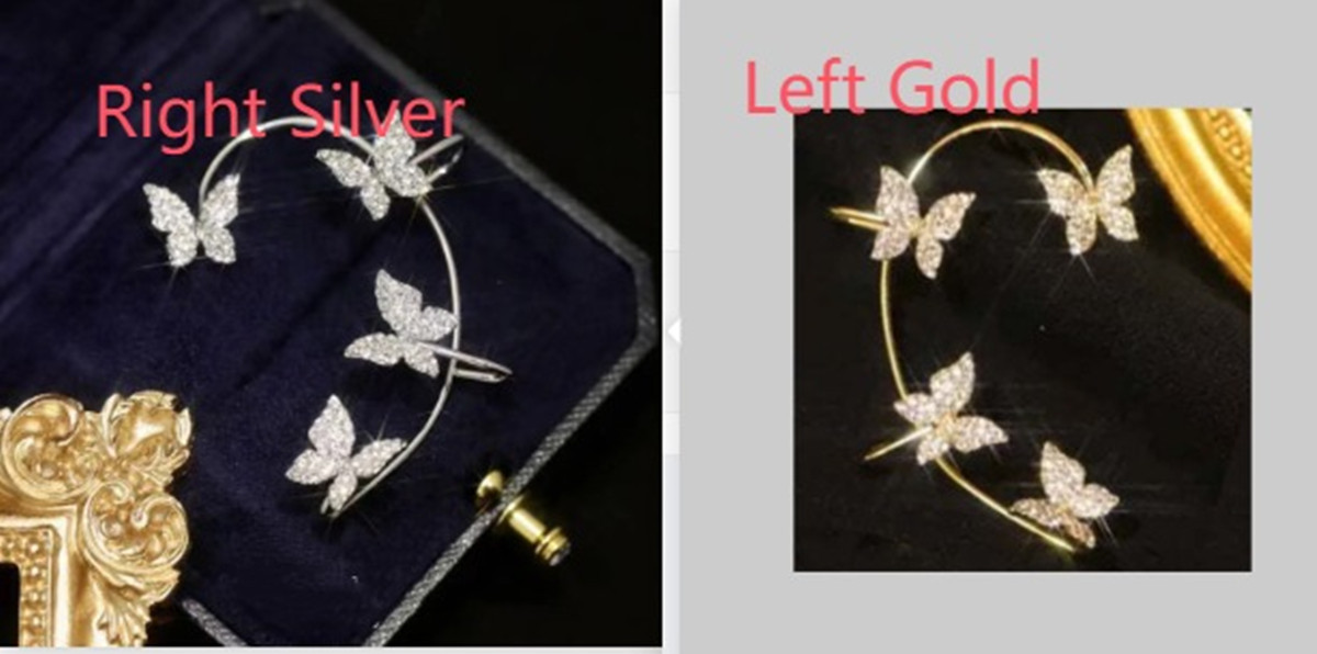 Fashion Earring Butterfly Ear Clip And Ear Hook Jewelry — image 8