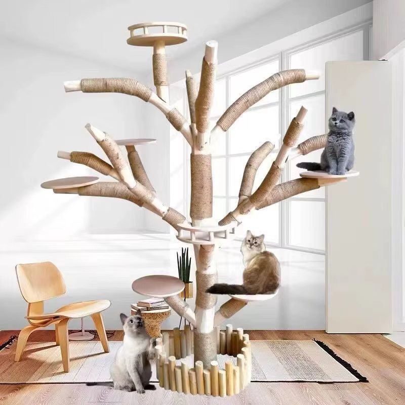 Arbol de Escalada para Gatos Pequeño Gran Familia Mejor Regalo Artesanal para Mascotas Árbol de Juego Interior Entrenamiento de Comportamiento — imagen 5