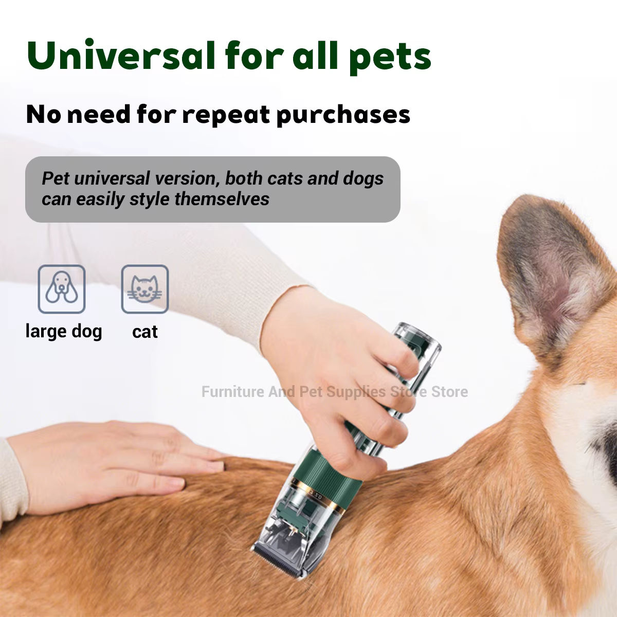 Cat Dog Hair Clipper Electrical Professional Hair Clipper for Pets Silent Hair Cutter USB Rechargeable Pet Grooming Clipper Set — image 3