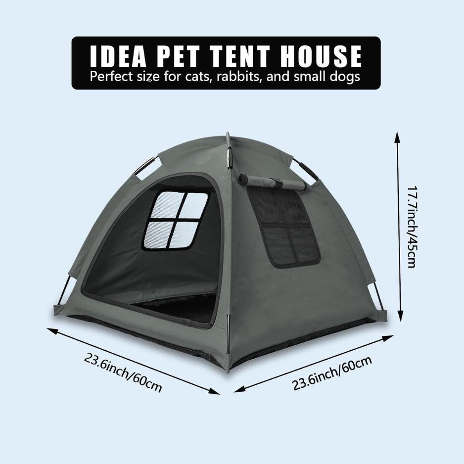 Open Pet Tent For Cats Dogs, Calming Hideaway Soothing Den, Ventilated Mesh, Ripstop Oxford, Tip-proof. No Tools, Washable — image 3