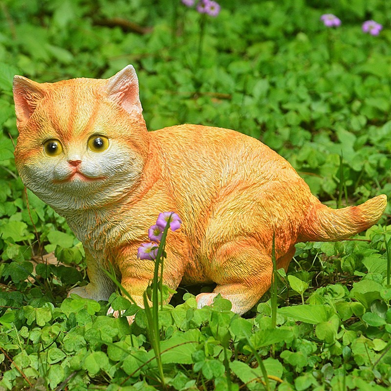 Outdoor cat ornament resin — image 2