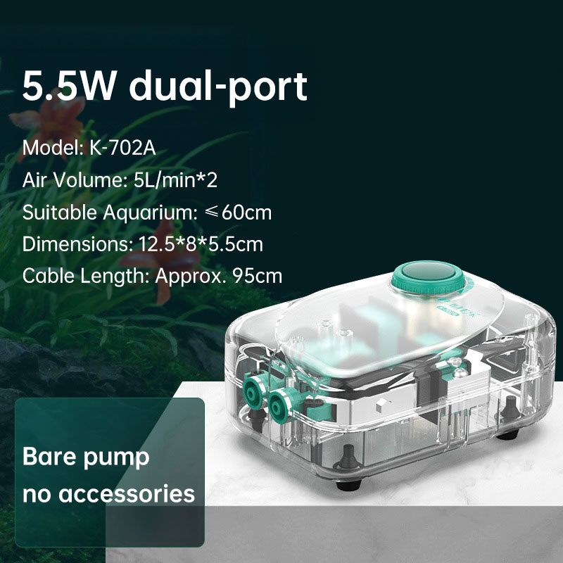 Super Quiet Aquarium Air Pump, Ultra-Low Noise Silent Operation with Adjustable High-Power Bubbler for Fish Tanks — image 4