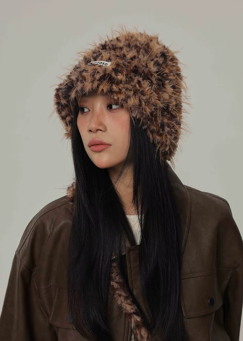 Rabbit Hair Hat Autumn and Winter Thickened Warmth and Cold Protection Hat Showy Face, Small Fur Ear Protection Fisherman's Hat — image 4