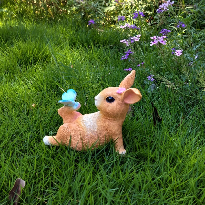 Outdoor cute rabbit ornaments — image 3