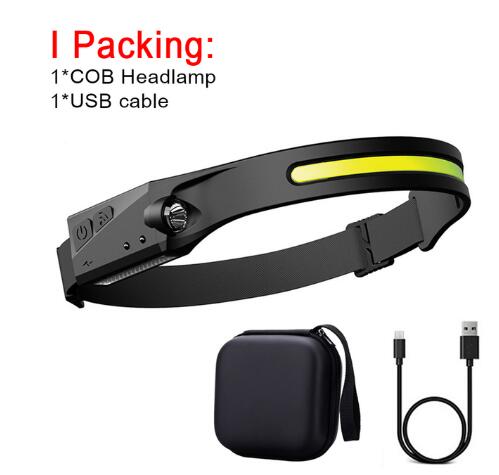 COB LED Inducción Linterna de Cabeza para Montar con Batería Recargable USB Resistente al Agua para Camping y Caza con Visión Total — imagen 39