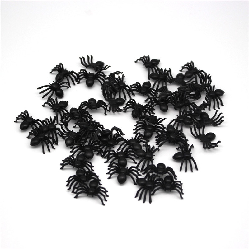 Plastic Black Spider Trick Toy Halloween Haunted House Prop Decorations Christmas Children's Day Gift — image 2