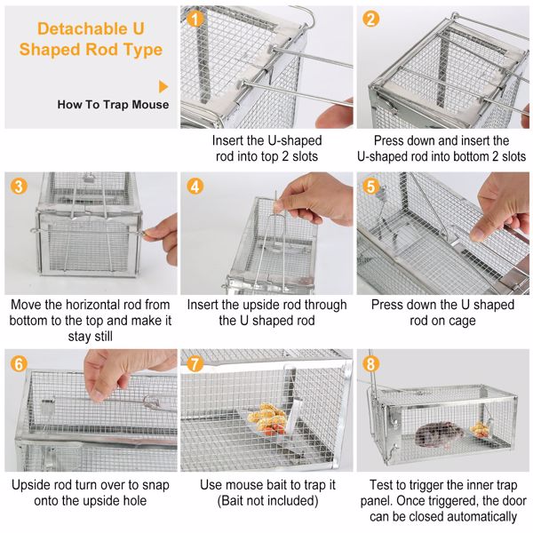 Mouse Trap, Galvanized Iron Mouse Control Bait Catcher — image 2