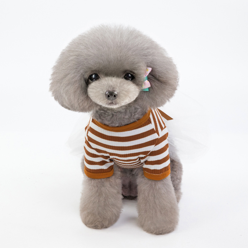Pet Clothes Dog Clothes Spring And Summer New Dresses Pet Clothes Skirt Temperament Pit Yarn Skirt — image 3