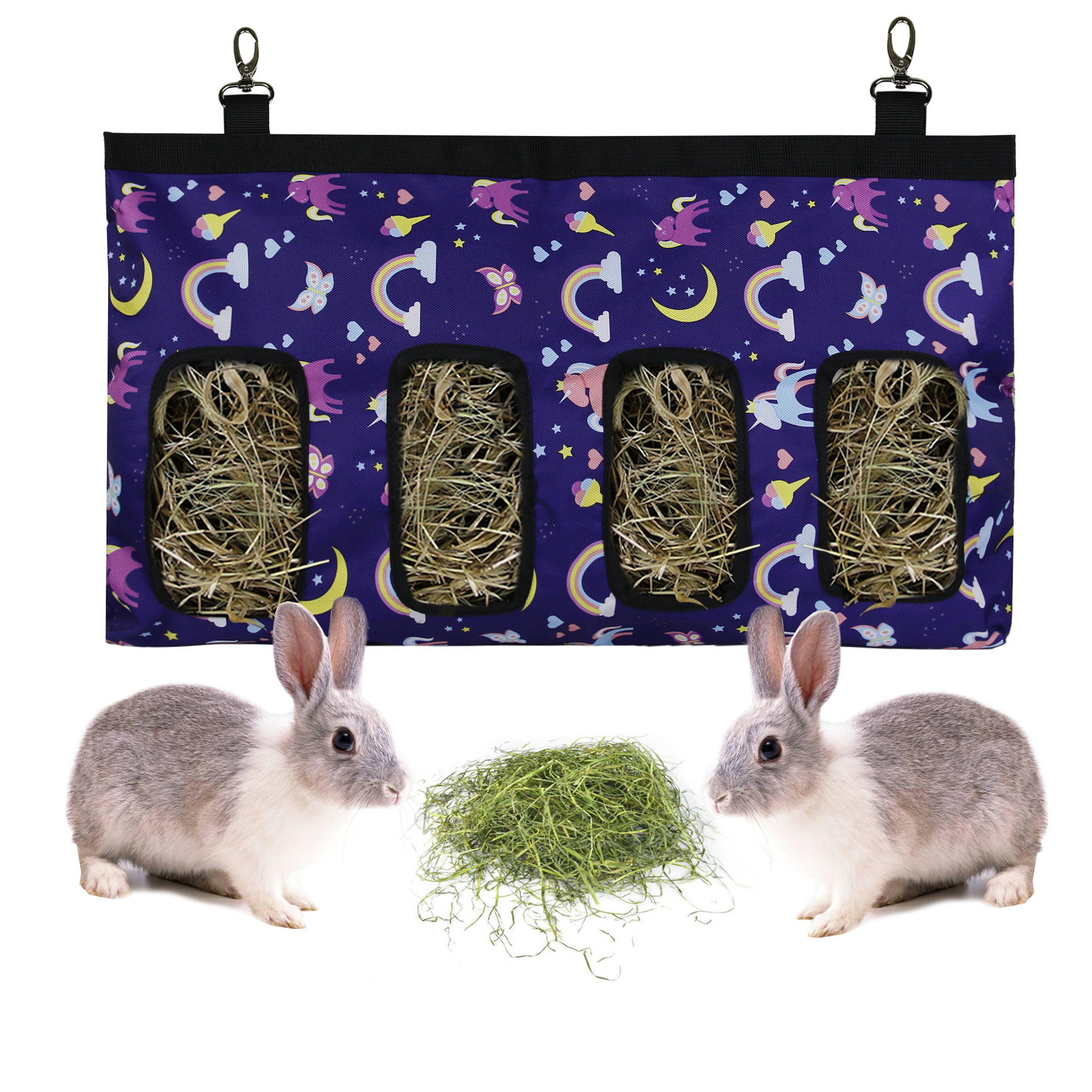 Rabbit Hay Bag Food Bag Feeding Bag Pet Hanging Bag Feeder Bag — image 1
