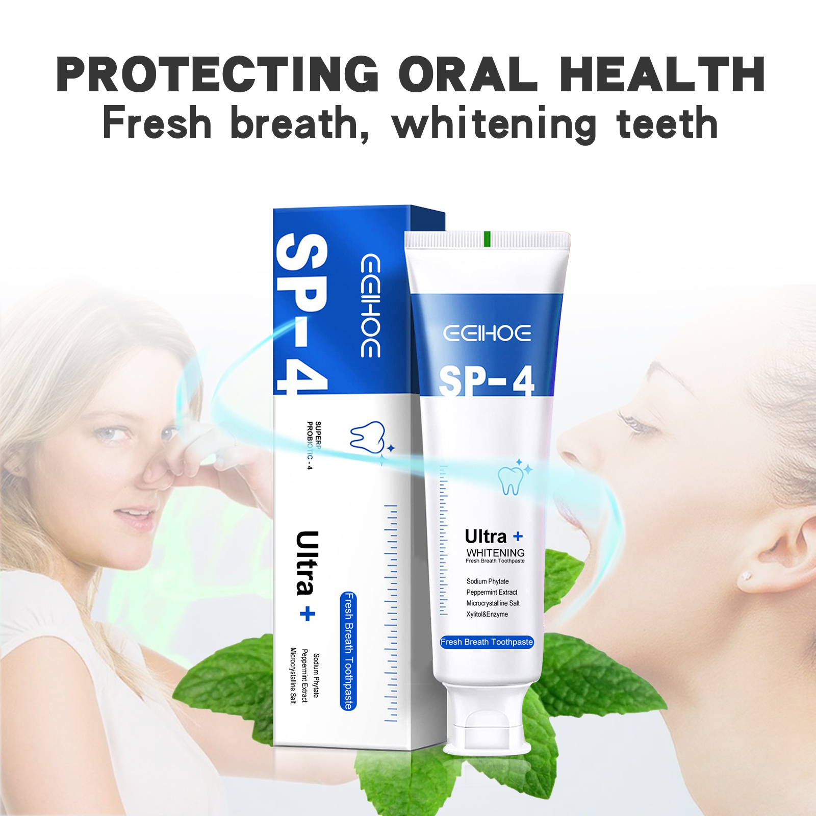 EELHOE Probiotic Brightening White Toothpaste For Oral Cleaning, Fresh Breath, And Gum Protection — image 1