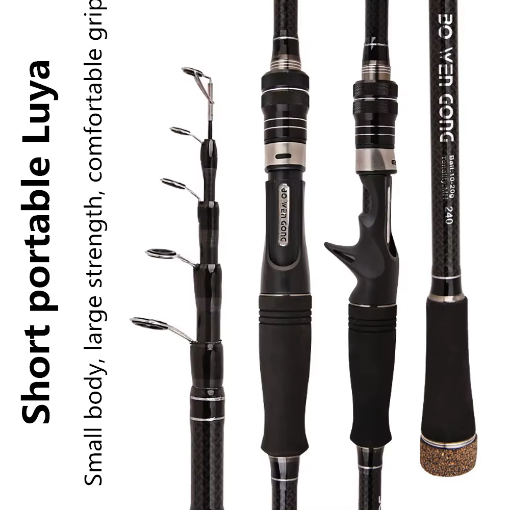Outdoor Trout Fishing with Spinning Shuttle Type Ultra Light Carbon Fiber Portable Telescopic Fishing Rod, Lure Throwing Rod — image 2