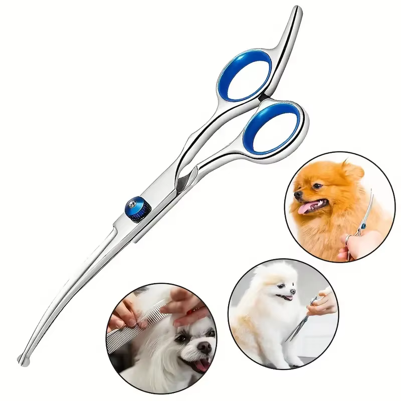 4pcs Premium Titanium Coated Dog Grooming Scissors with Safety Round Tips - Professional Grade Kit for Precise and Safe Trimming — image 6