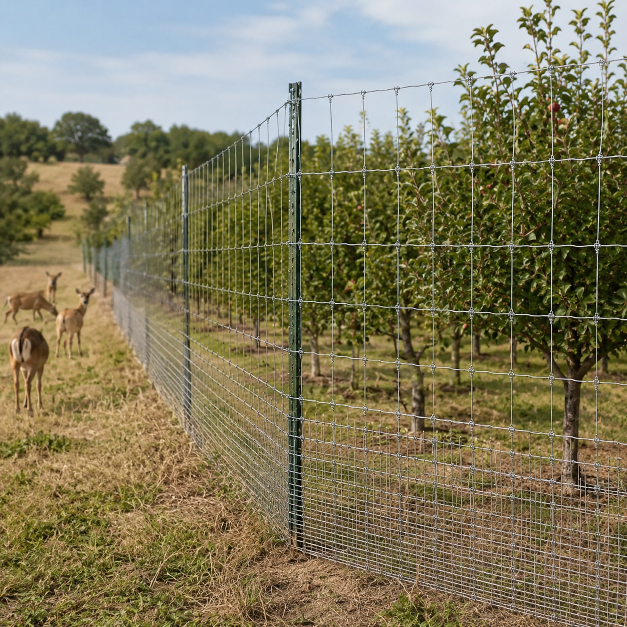 Cattle Fence 4 feet x 328 feet - Heavy-duty galvanized wire fence and wire mesh fence, suitable for pigs, goats, sheep, and deer; ideal goat fence, deer fence, livestock pen protection — image 3