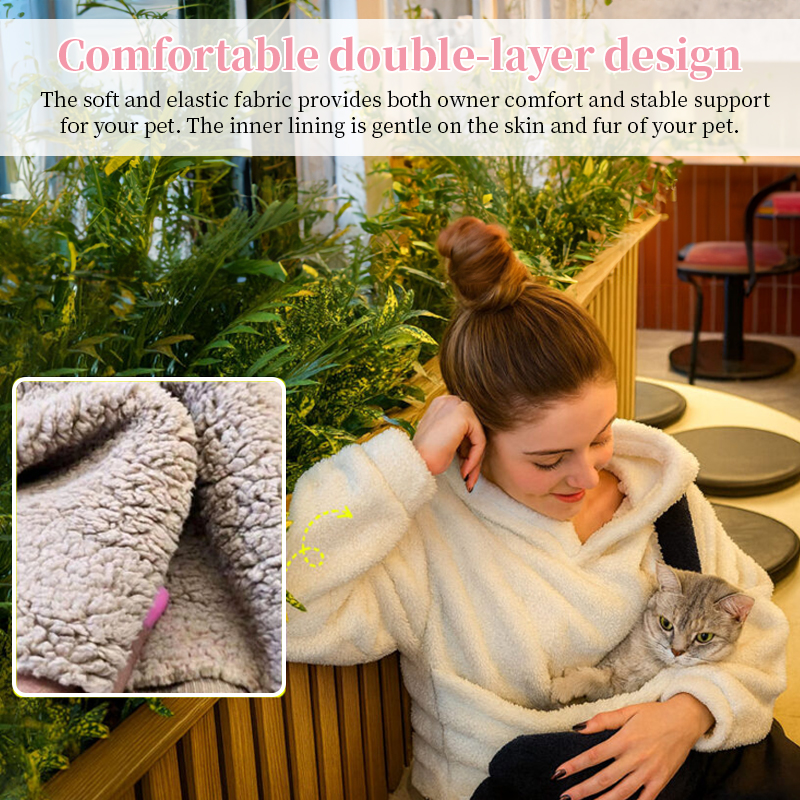 Chaquetón de Transporte para Mascotas, Mochila con Capucha para Perros y Gatos Pequeños, Sudadera Unisex para Compañeros de Cuatro Patas — imagen 12