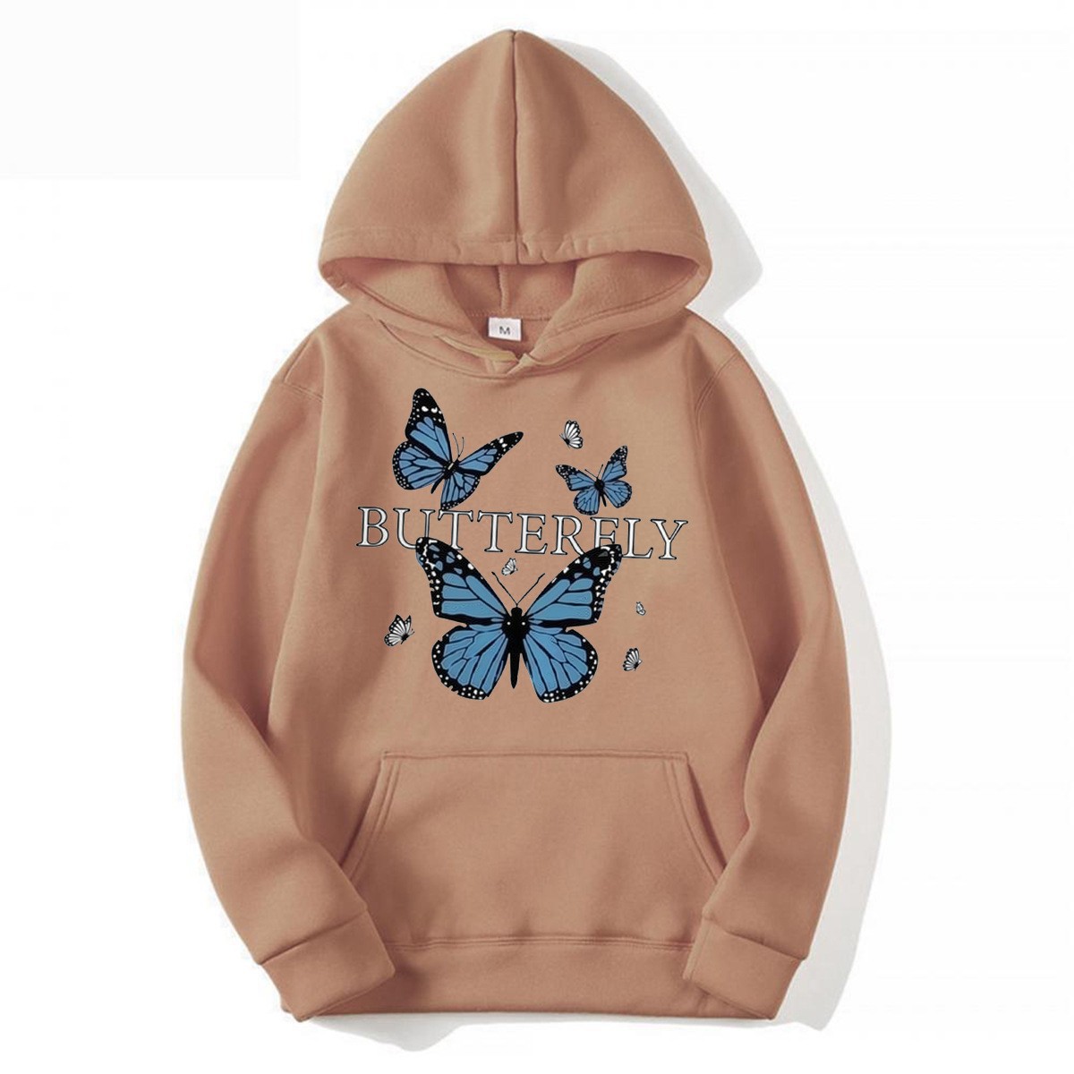Hooded Sweatshirt with Butterfly Print Fun Pattern Casual Sporty Style — image 19