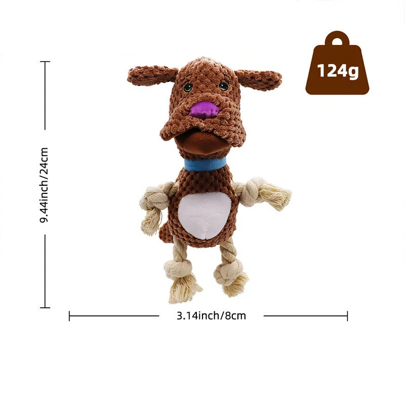 Juguete de Peluche para Perro con Voz que Alivia el Aburrimiento de Golden Retriever, Interactivo, Limpieza de Dientes, Masticación, Tamaño Mediano — imagen 4