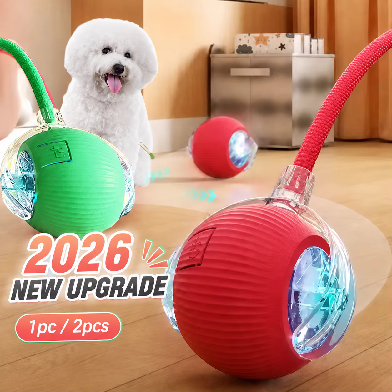 Nueva Pelota Interactiva para Perros, Juguetes Inteligentes de Bola Automática Recargable, Juego de Pelotas para Cachorros Intelectuales — imagen 1
