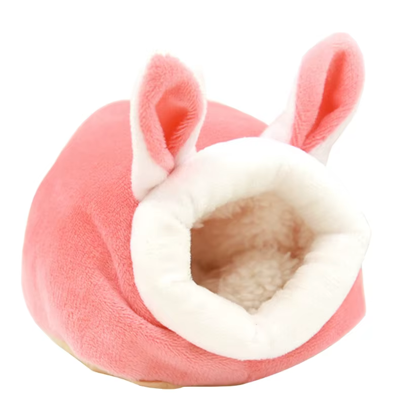 Windproof Hamster Nest Hamster House Glider Guinea Pigs Bunny Winter Plushy Nest — image 4