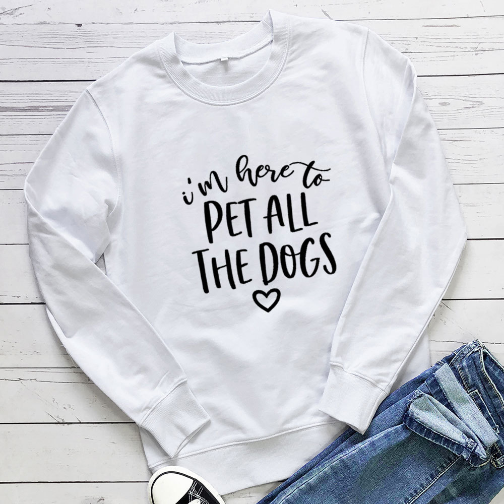 Pet All The Dogs letter printed hoodie — image 7