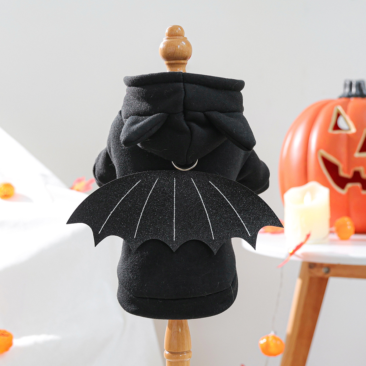 Cute Pet Clothing for Dogs and Cats, Halloween Funny Bat Hoodie, Small Dog Clothes — image 5