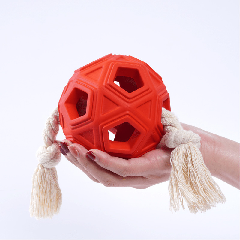 Pelotas de Perro Resistentes para Muelas con Goma y Cuerda de Algodón — imagen 2