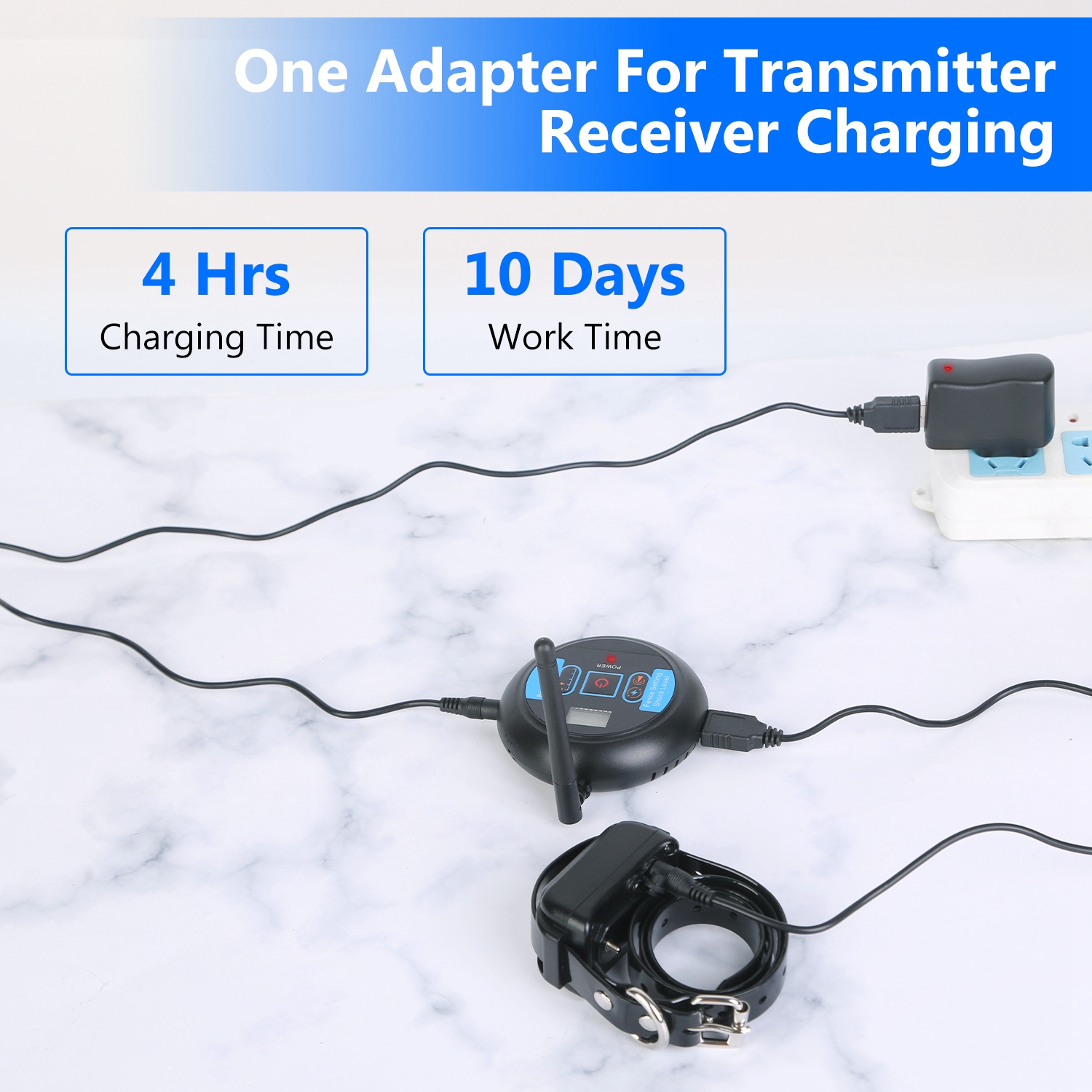 1 Juego de Cerca Eléctrica Inalámbrica para Perros Sistema de Contención Perimetral con Descarga, Collar de Entrenamiento Eléctrico para Perros Pequeños, Medianos y Grandes — imagen 4