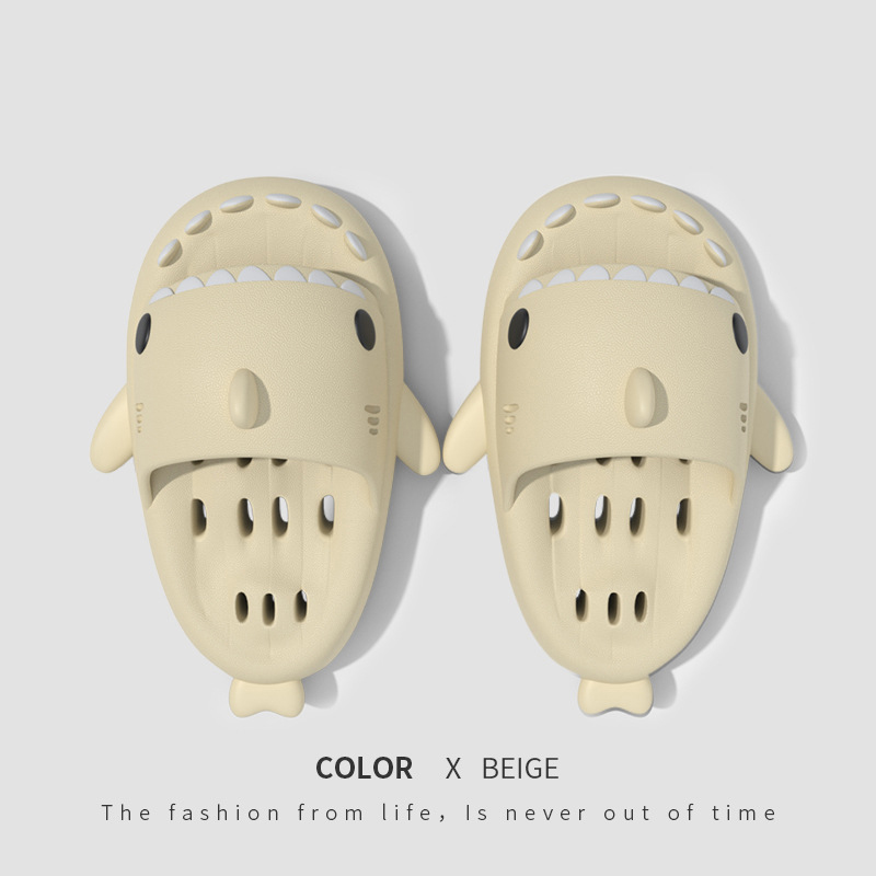 Shark Massage Bottom Slippers Adult Couple Non-Slip Bathroom Leaking Slippers Trend Outdoor Funny Home Cute Sandals — image 11