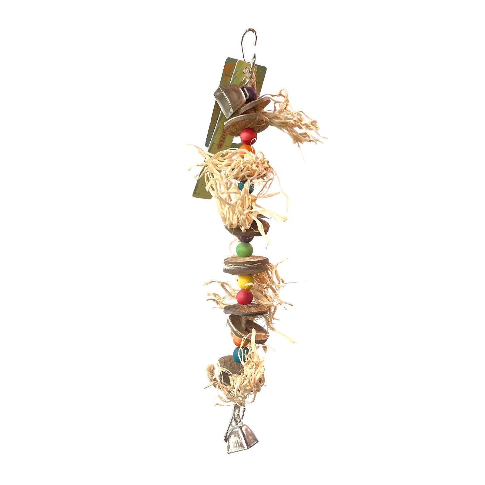 Parakeet Toys, Paradise Series Lucky Amulet Parrot Climbing And Chewing Boredom Relief Toy Handmade Bird Toy Parrot Toy Set — image 3