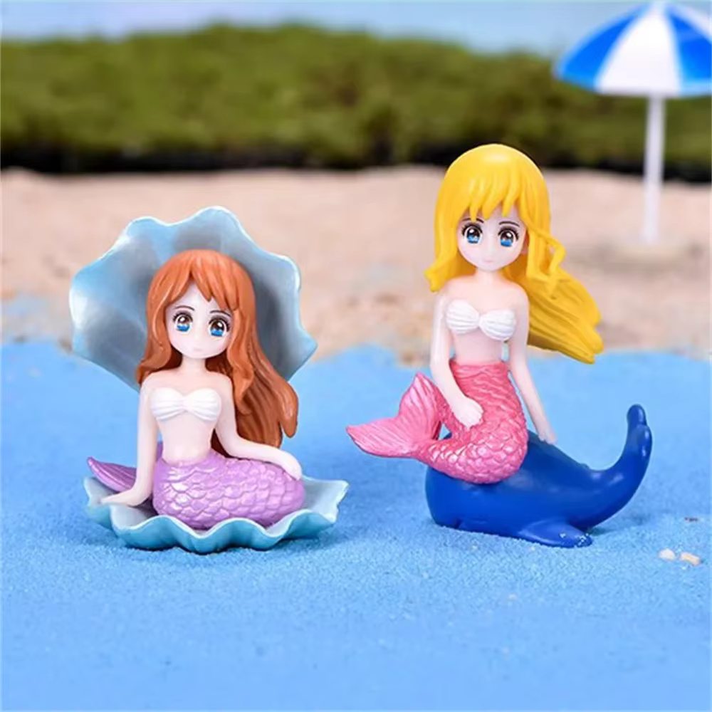 Aquarium Decoration DIY Cake Decor Miniature Figurines Beautiful Mermaid Figurine Fish Tank Ornaments Desk Craft Accessories — image 5