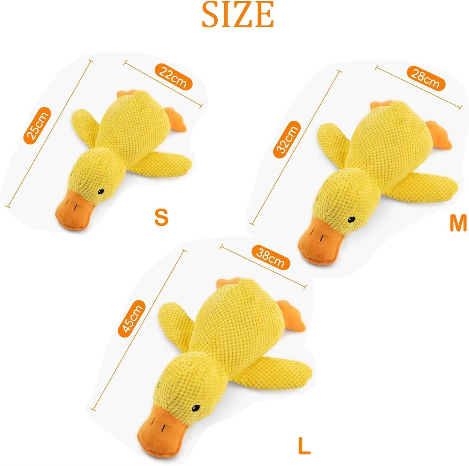 Duck dog toy plush chew resistant durable dog toy with quacking sound teeth grinding relief soft companion for small large dog — image 4