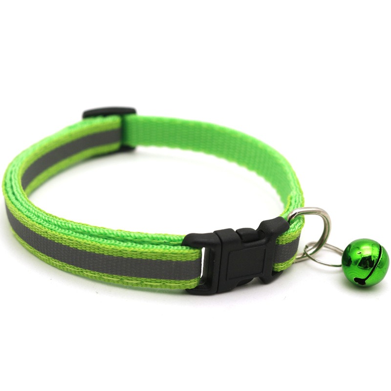 Collar reflejo de mascotas con parche reflectante para perros y gatos collar luminoso con campana — imagen 17