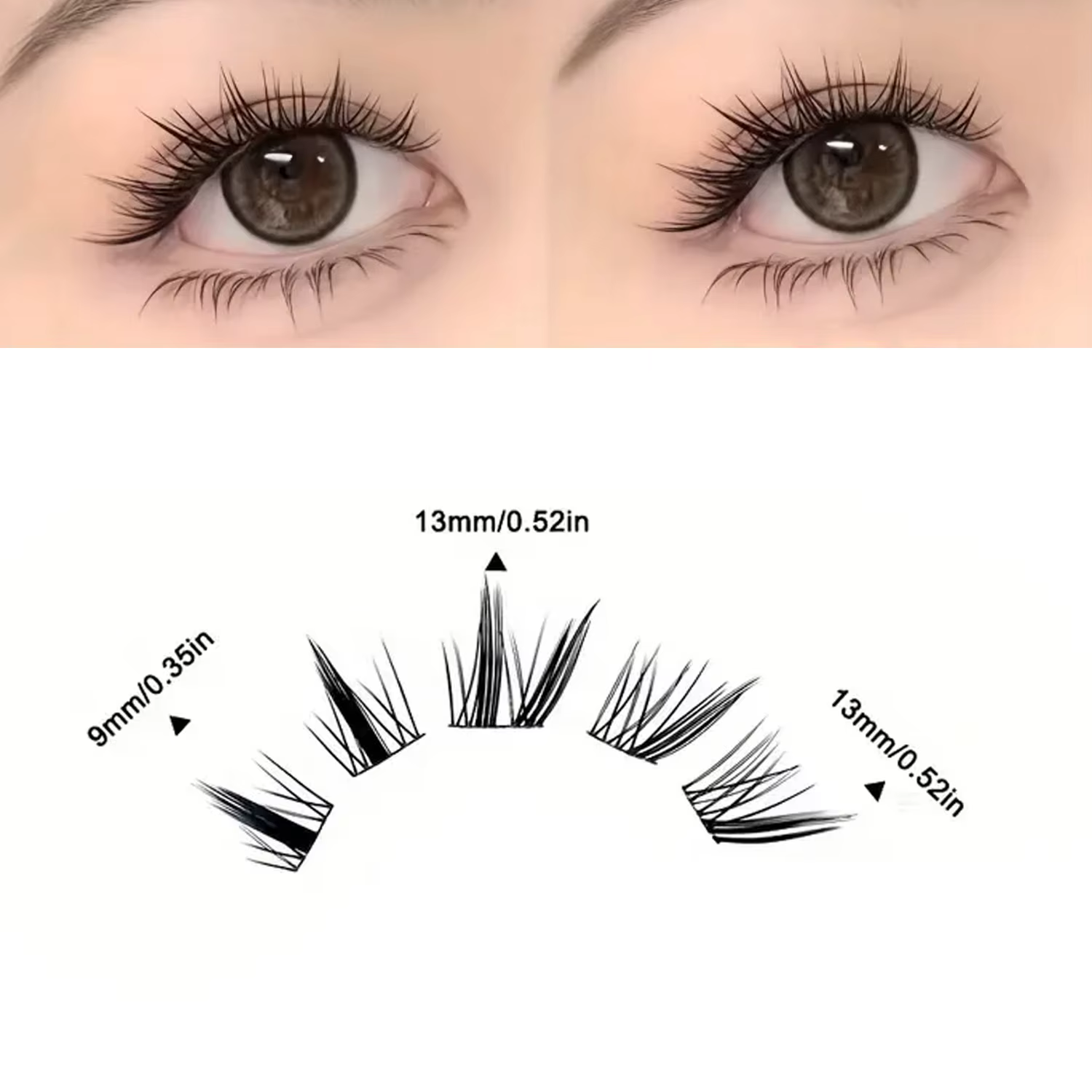 240 Piezas de Pestañas Postizas, Gran Volumen, Curvatura C, Estilo Individual de Zorro, Ojo de Gato, Estilo Cosplay, Natural y Gruesa, Hilo Único, Apariencia Natural Pura, para Uso Doméstico, Adecuado para Principiantes — imagen 3