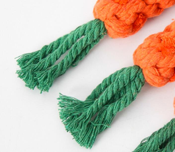Pet Cotton Rope Carrot Dog Hand-Woven Cotton Rope Carrot Dog Molar Teeth Cleaning Pet Toy Buy One Get One Free — image 5