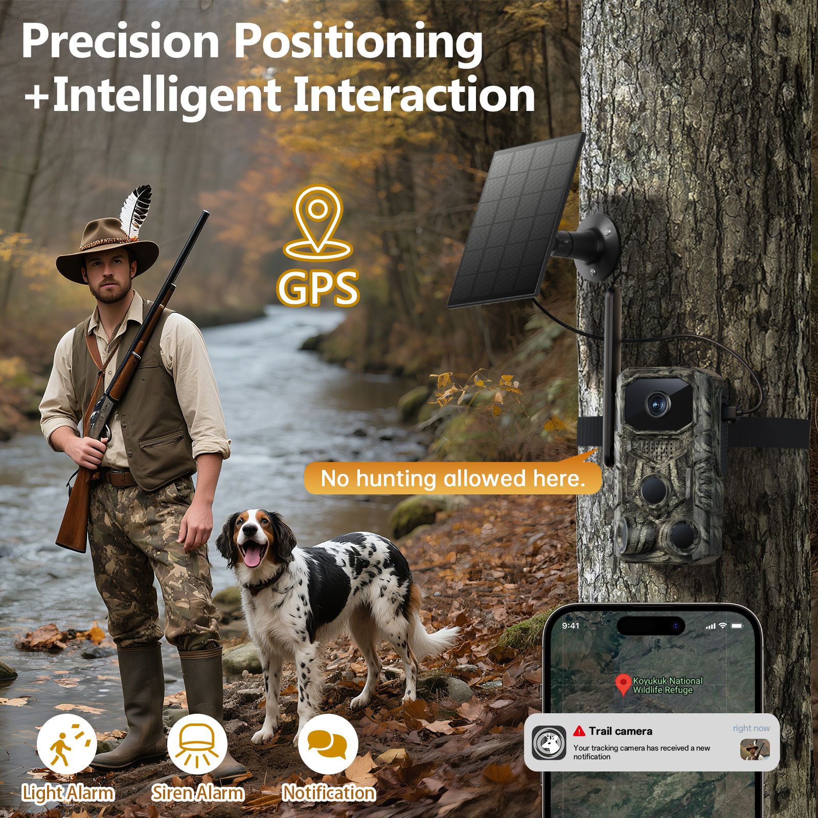 Cámara de Caza GPS 4G para Exteriores, Gran Angular 4MP, Camuflada, Monitoreo de Vida Silvestre y Venados, Cámara de Caza Solar — imagen 5