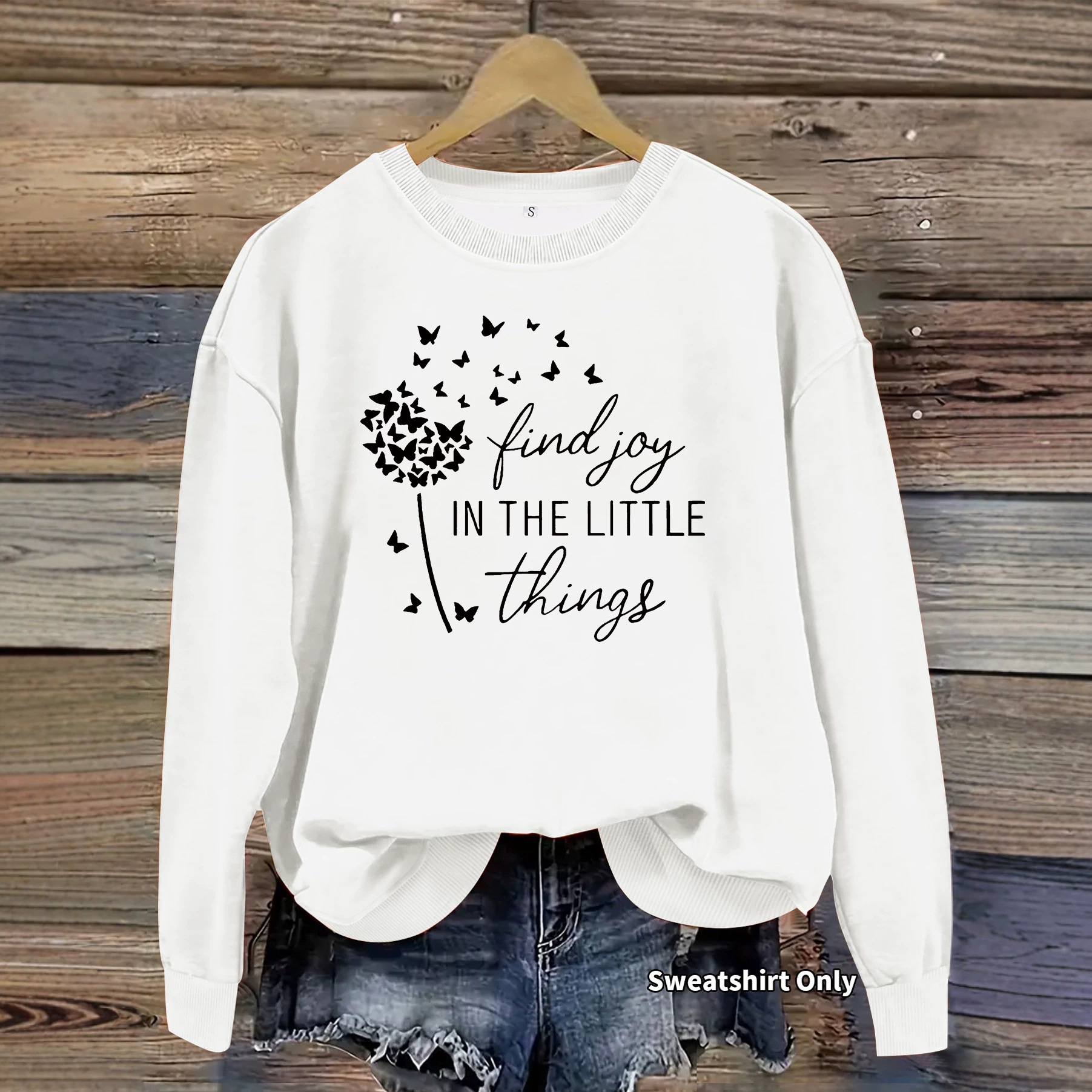 Butterfly dandelion printed hoodie — image 4