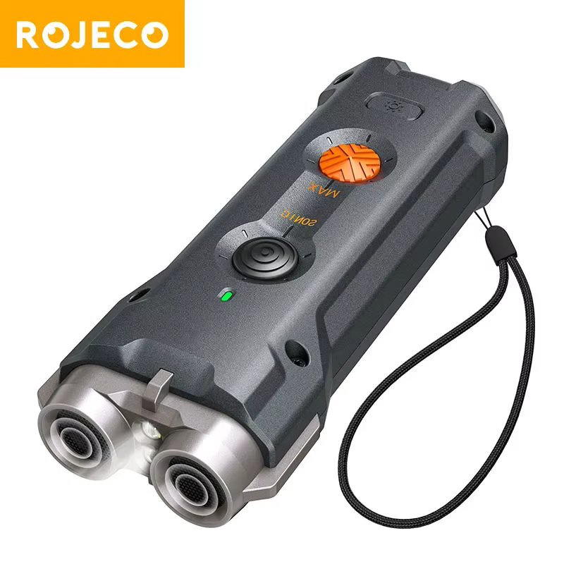 ROJECO Dog Repeller Ultrasonic Dog Alarm Anti Barking Deterrent Device Rechargeable High Power Dogs Repeller With LED Flashlight — image 1