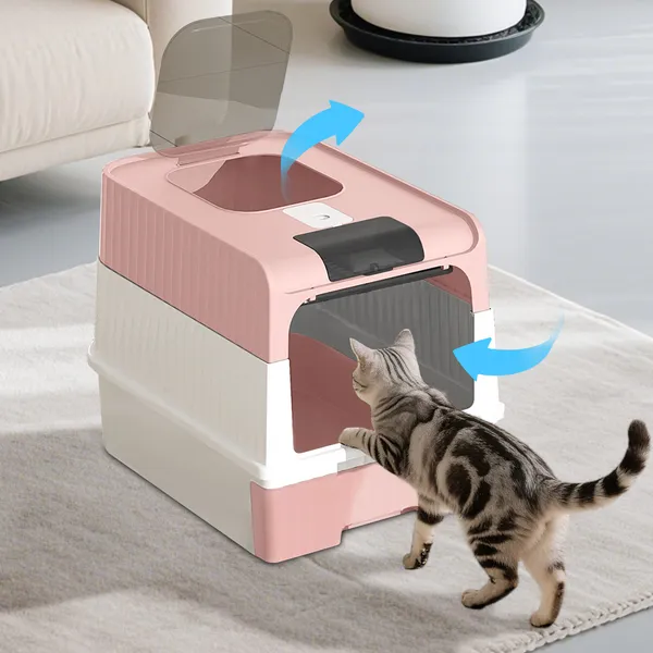 PinkMagic Cube - Caja de Arena para Gatos Inteligente: Libre Manos, Vida Pura y Limpieza Automática, Diseño Silencioso, Preferido para Familias con Múltiples Gatos — imagen 4