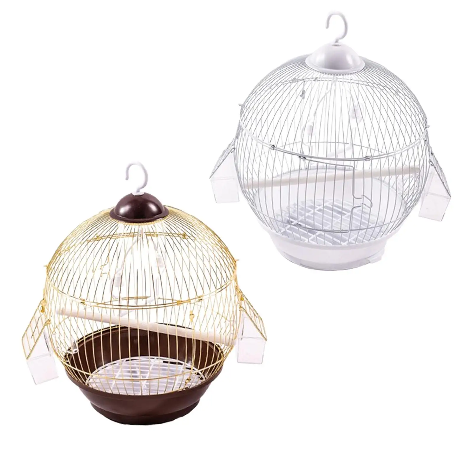 Estante para jaulas suspendidas con tazón de comida - Cámaras para mascotas, jaulas para loros, canarios, conures, cacatúas y canaris — imagen 1