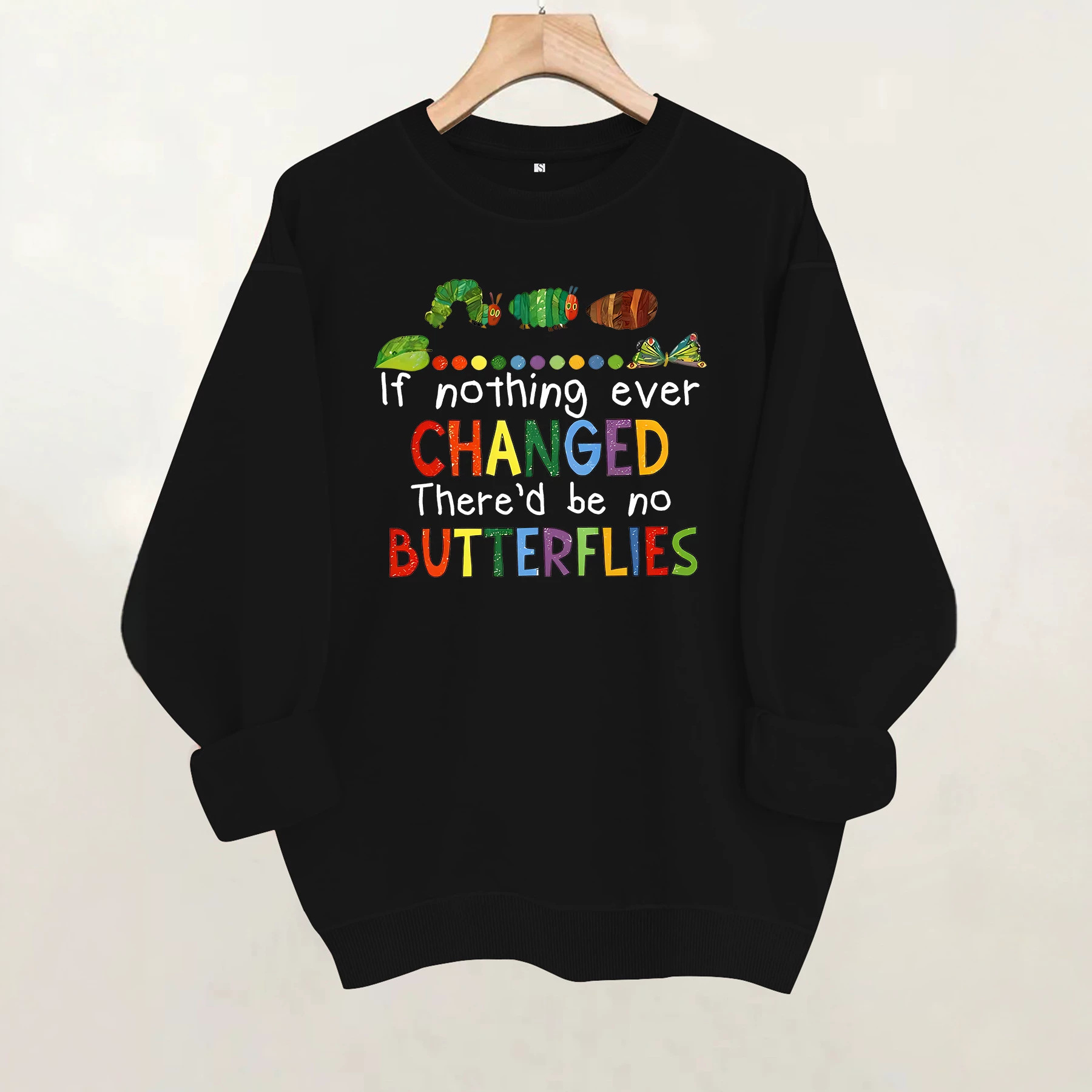 Sudadera con impresión de letra de oruga — imagen 4