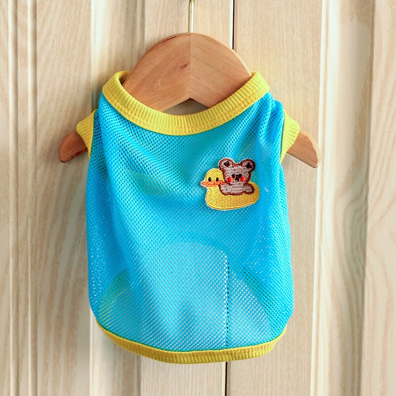 Cartoon Animal Dog Clothes Pet Summer Thin Cool Mesh Vest for Dogs Two-legged T-shirt — image 7