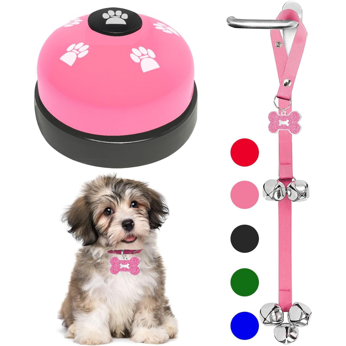 Paquete de 2 Timbres para Perros, Timbre para Perros para Salir Afuera, Campana de Entrenamiento para Cachorros Para que los Perros Toquen — imagen 1