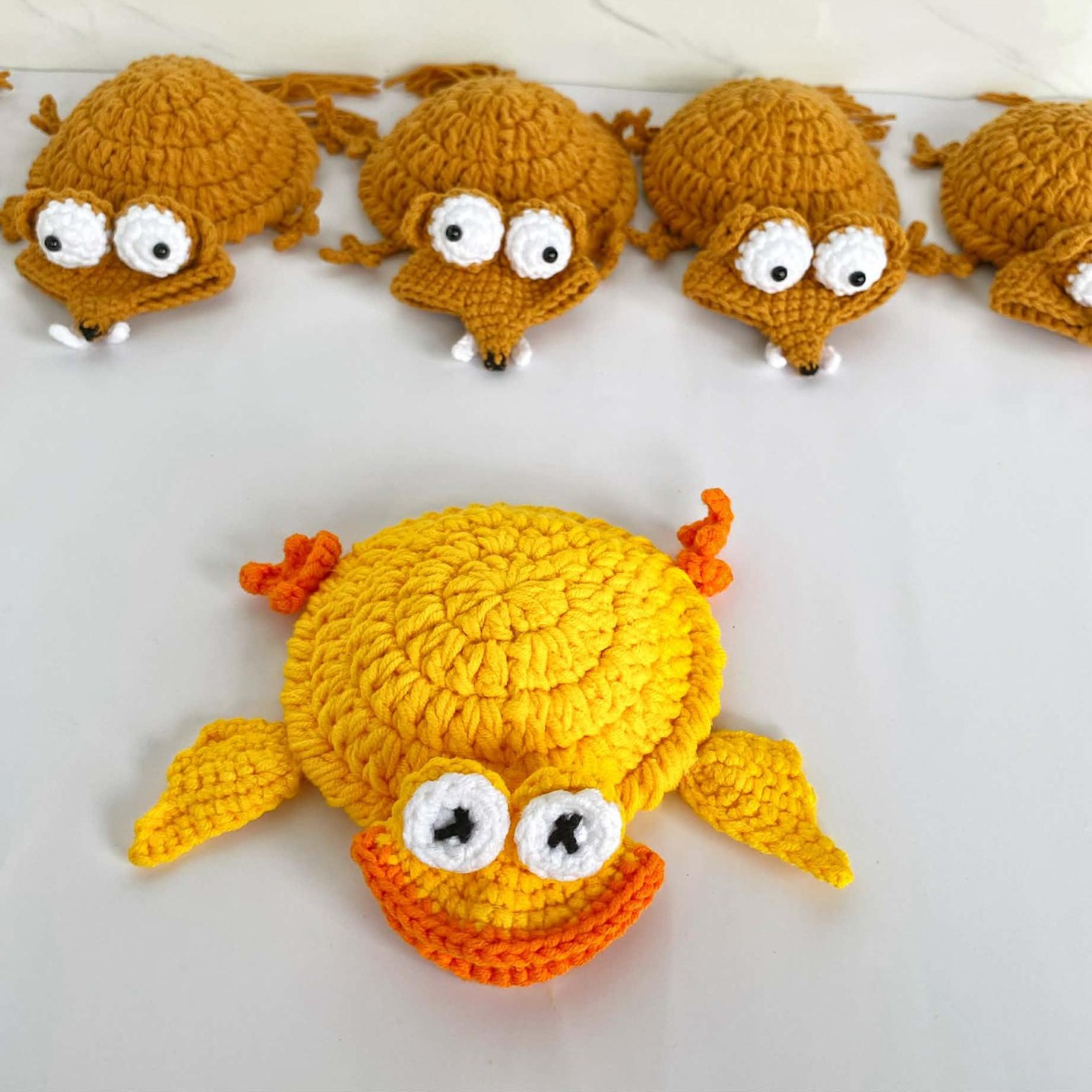 Handmade Crochet Animal Coasters Turtle Squirrel Heat Insulating Pad Creative Desk Coaster Home Decor — image 10