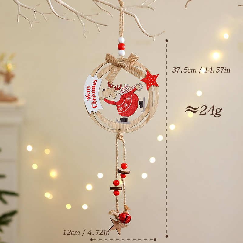 Decoraciones de Navidad de Madera Coloridas con Personajes Animados para Puertas — imagen 8